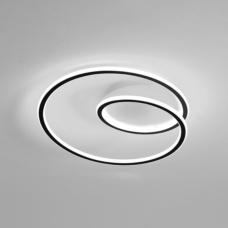 Metal Round Shade Flush Plafond Light Modern Style 1-Light Flush Mount Fixture