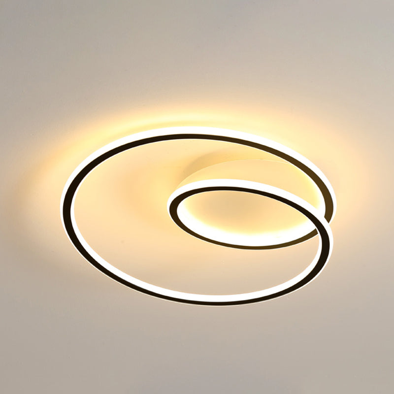 Metalen ronde schaduw plafondlicht moderne stijl 1-licht flush mount armatuur