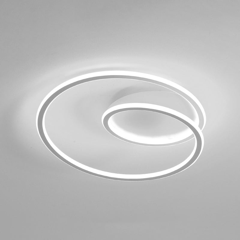 Metalen ronde schaduw plafondlicht moderne stijl 1-licht flush mount armatuur