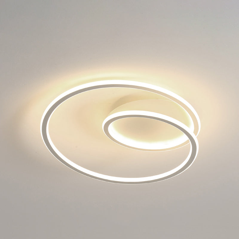 Metalen ronde schaduw plafondlicht moderne stijl 1-licht flush mount armatuur