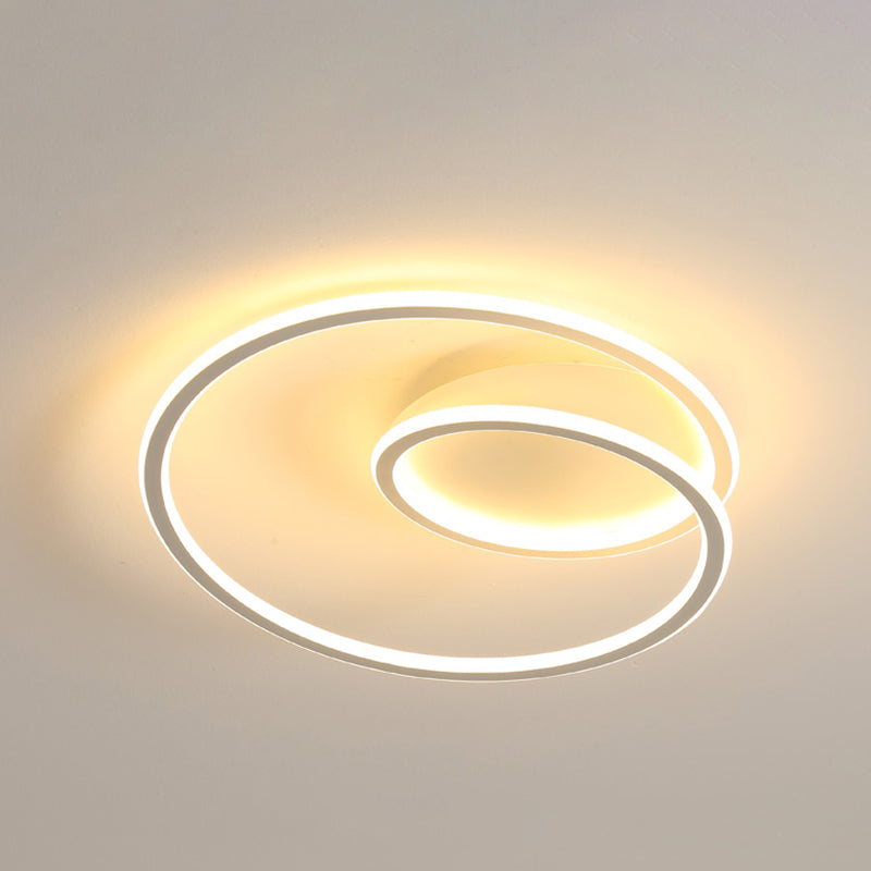 Metalen ronde schaduw plafondlicht moderne stijl 1-licht flush mount armatuur