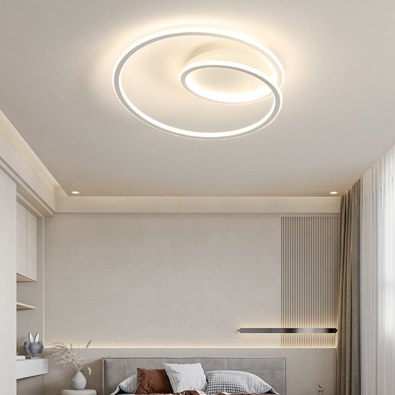 Metal Round Shade Flush Plafond Light Modern Style 1-Light Flush Mount Fixture