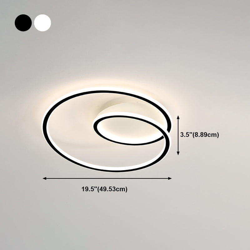 Metalen ronde schaduw plafondlicht moderne stijl 1-licht flush mount armatuur