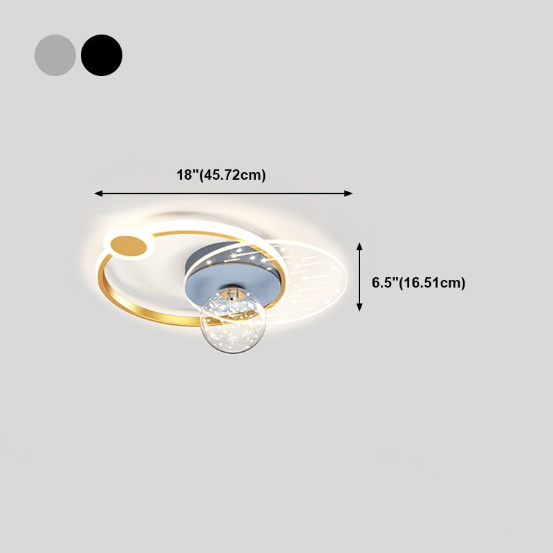 Metalen ronde schaduw plafondlicht moderne stijl 4 lichten spoeling mount armatuur