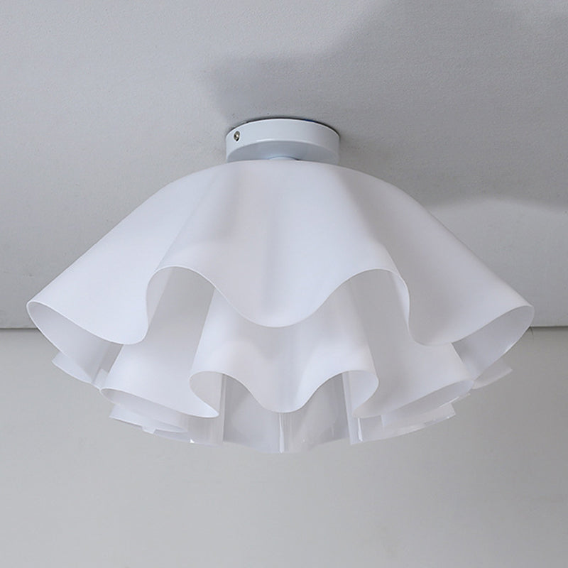 Metal Pot Cover Shade Ceiling Lights Modern Style 1 Headed Ceiling Mount Fixture