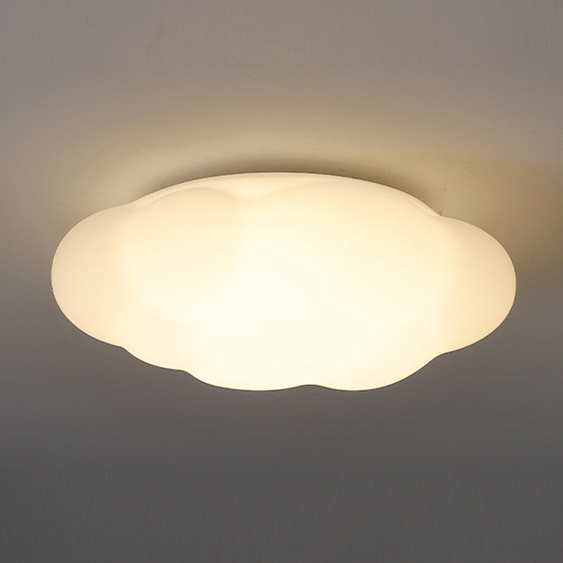 Modern Style Cloud Shade Ceiling Lamp Plastic 1 Headed Ceiling Lighting for Restaurant