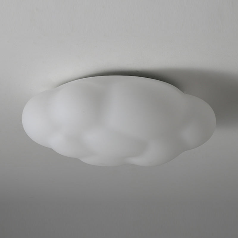 Modern Style Cloud Shade Ceiling Lamp Plastic 1 Headed Ceiling Lighting for Restaurant