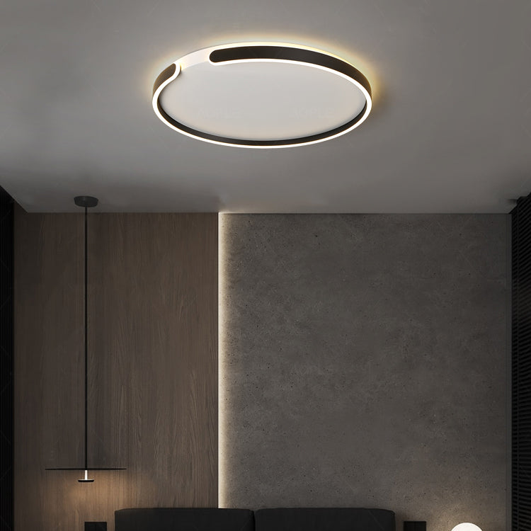 Apparecchiatura del soffitto a forma di geometria in stile moderno in metallo 1 Fun a soffitto a sfioramento leggero