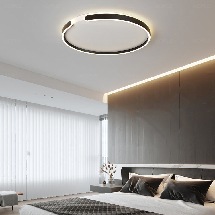 Géométrie de style moderne Forme de plafond Plafond Metal 1 Light Flush Mount Plafond Plafond Fixture