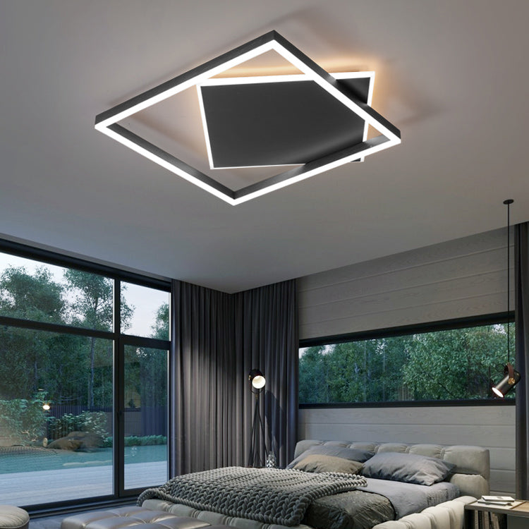 Modern Style Squared Shape Ceiling Fixtures Metal 2 Light Ceiling Mounted Lights