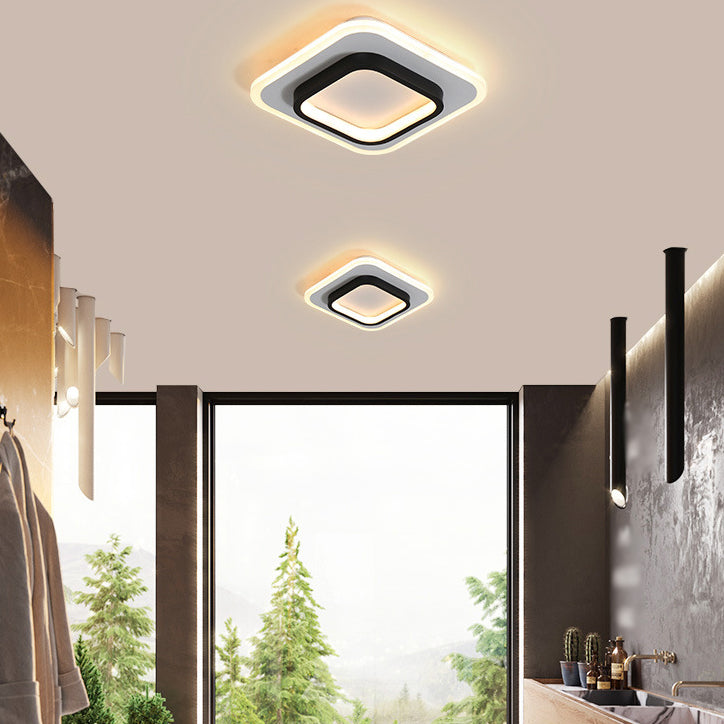 2 Light Ceiling Lighting Modern Style Metal Ceiling Light for Bedroom