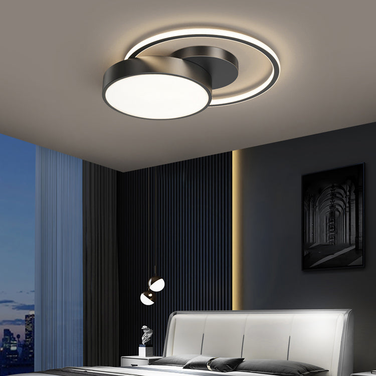 Apparecchi a soffitto a forma rotonda in stile moderno luci montate in metallo