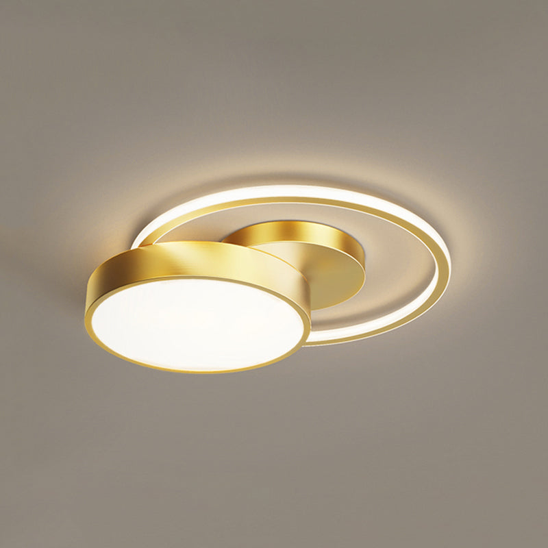 Apparecchi a soffitto a forma rotonda in stile moderno luci montate in metallo