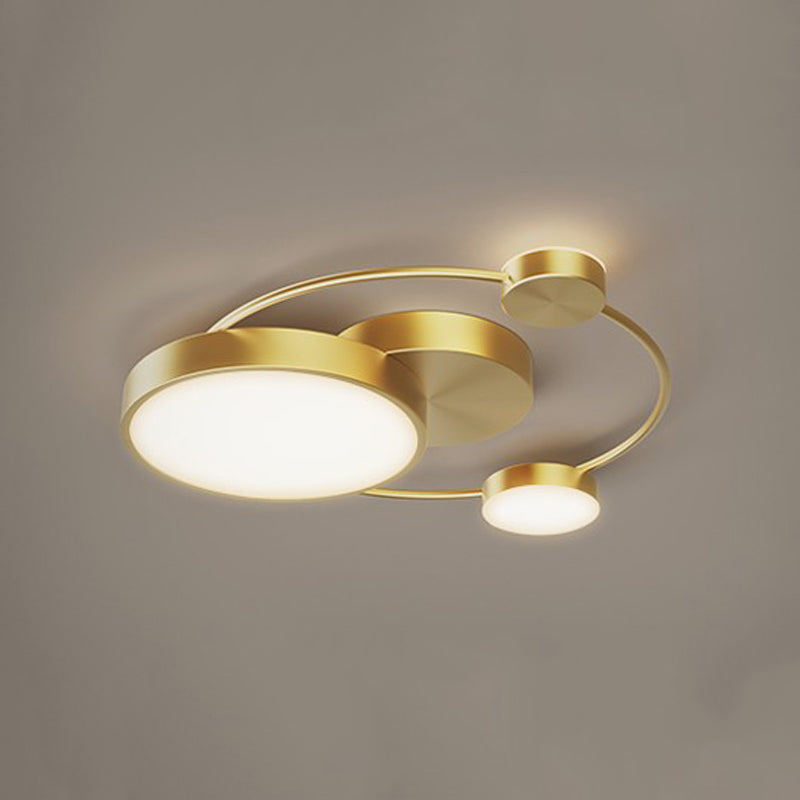 Apparecchi a soffitto a forma rotonda in stile moderno luci montate in metallo