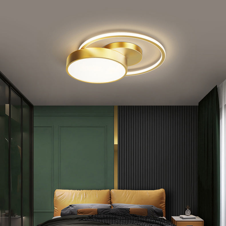 Modern Style Round Shape Ceiling Fixtures Metal Ceiling Mounted Lights