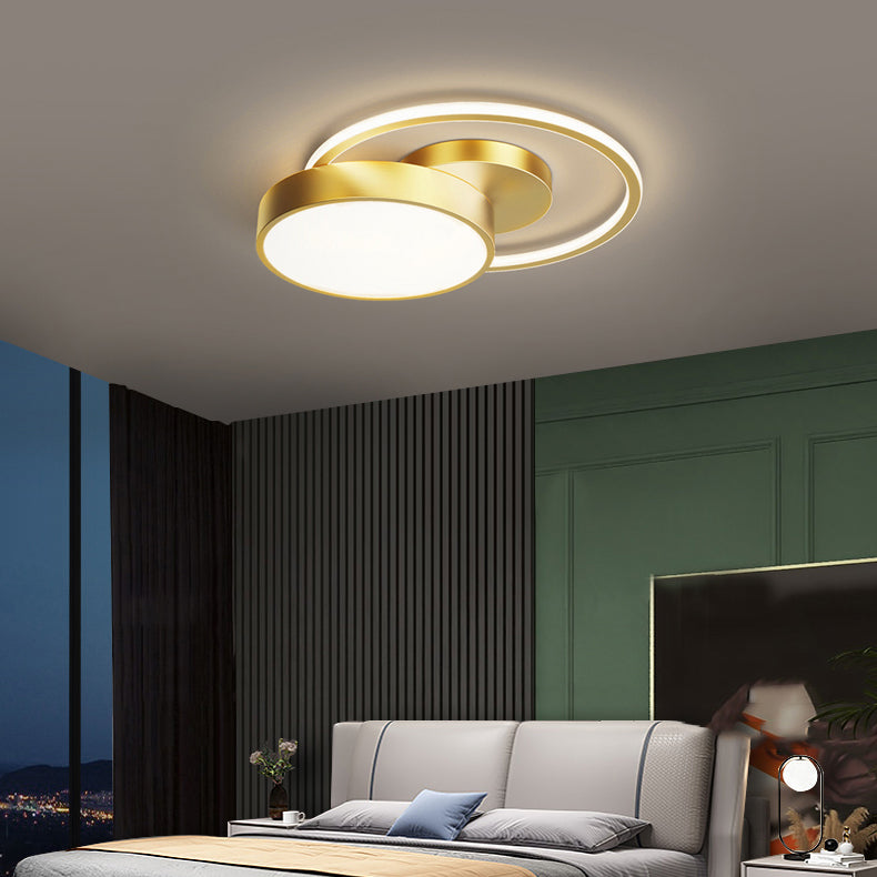 Apparecchi a soffitto a forma rotonda in stile moderno luci montate in metallo