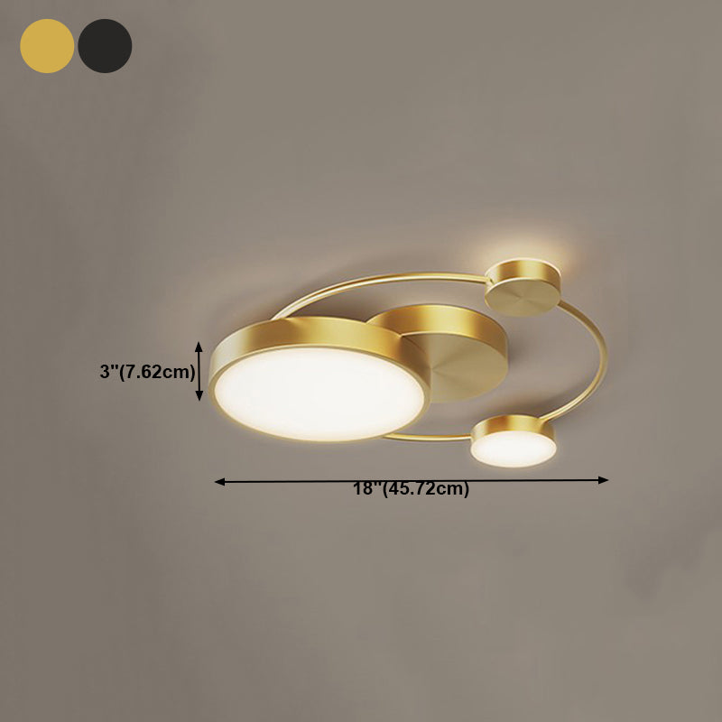 Modern Style Round Shape Ceiling Fixtures Metal Ceiling Mounted Lights