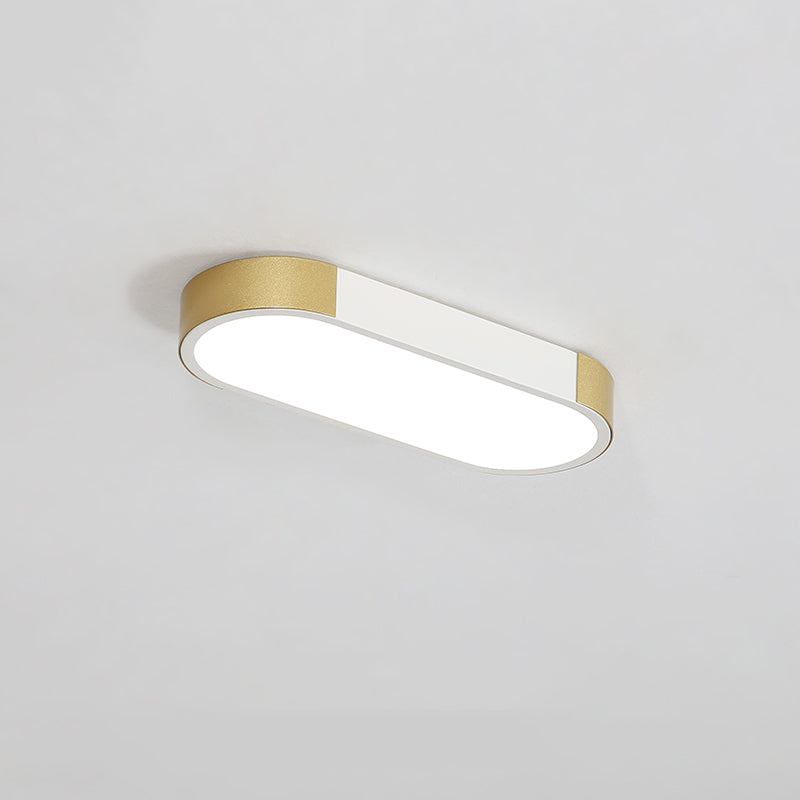 Minimalist LED Ceiling Flush Mount Light Geometry Flush Lamp with Acrylic Shade for Office