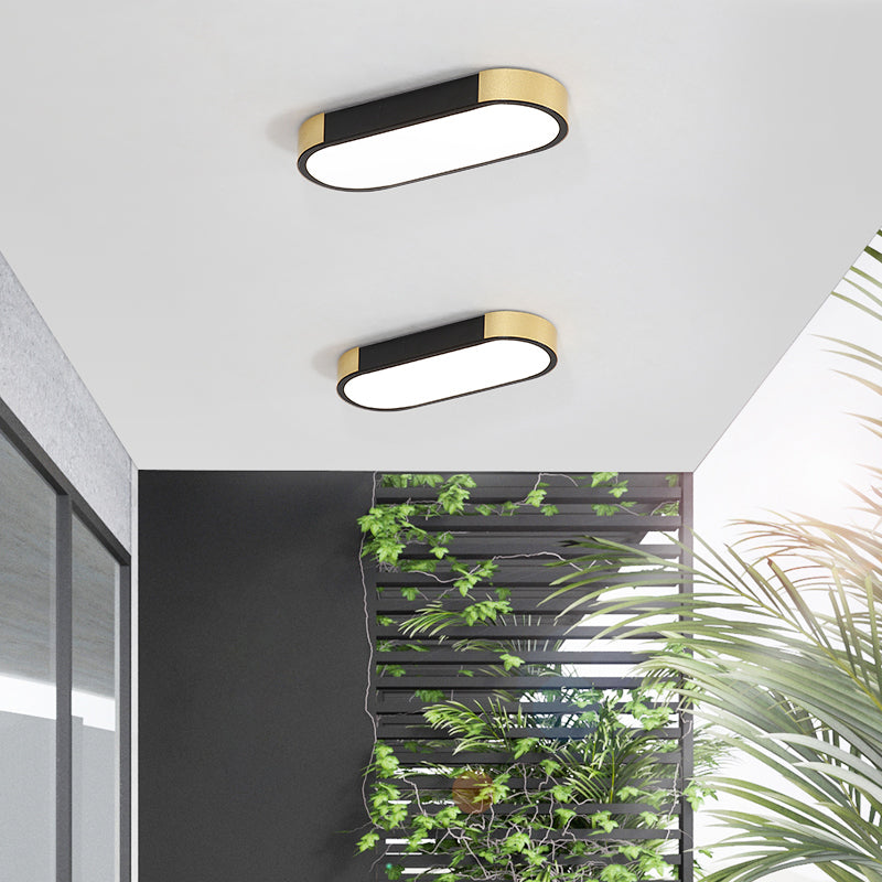 Minimalistische LED -plafondspoeling Mount Licht Geometrie Spoellamp met acrylschaduw voor kantoor