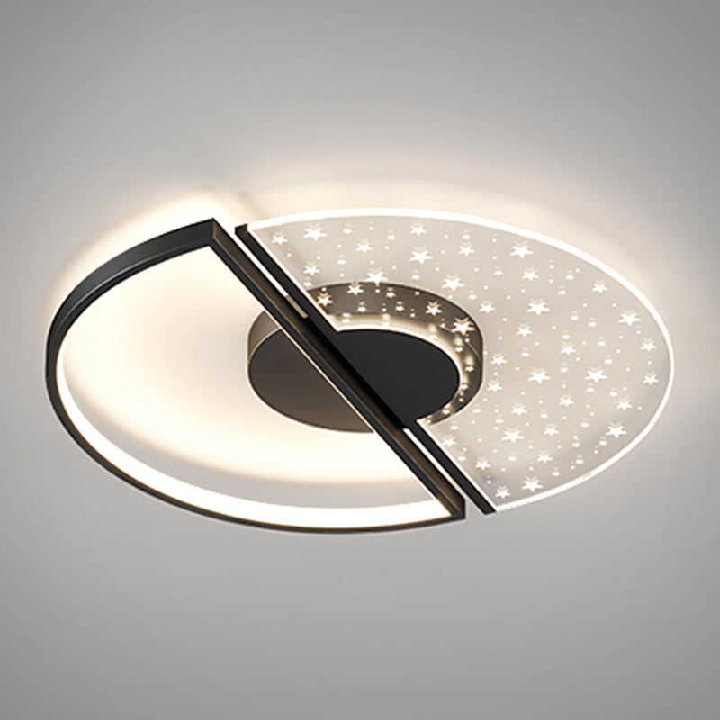 Modern veren plafond licht metaal ronde spoelmontage licht voor woonkamer