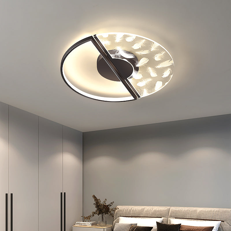 Moderne Feder Deckenleuchte rundes Flush Mount Light für Wohnzimmer