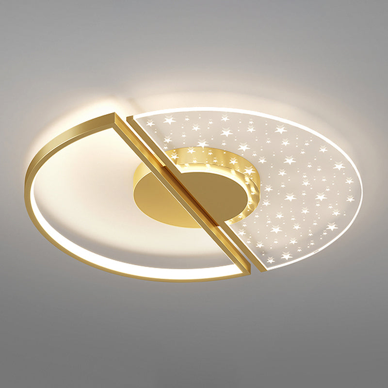 Modern veren plafond licht metaal ronde spoelmontage licht voor woonkamer