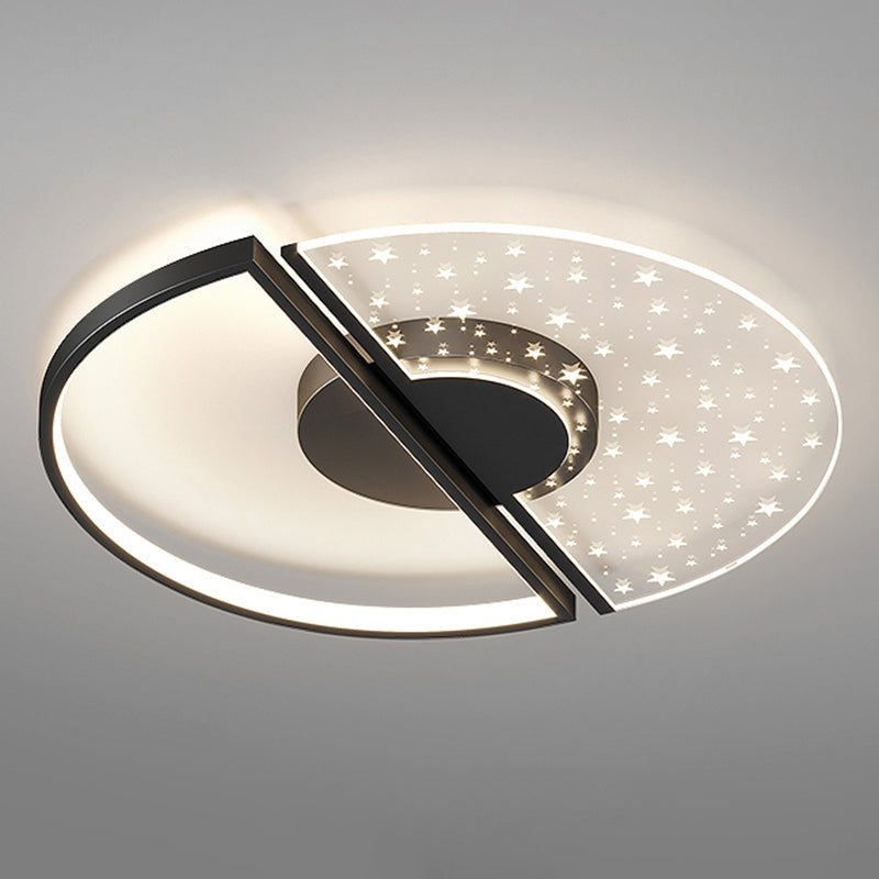 Modern veren plafond licht metaal ronde spoelmontage licht voor woonkamer