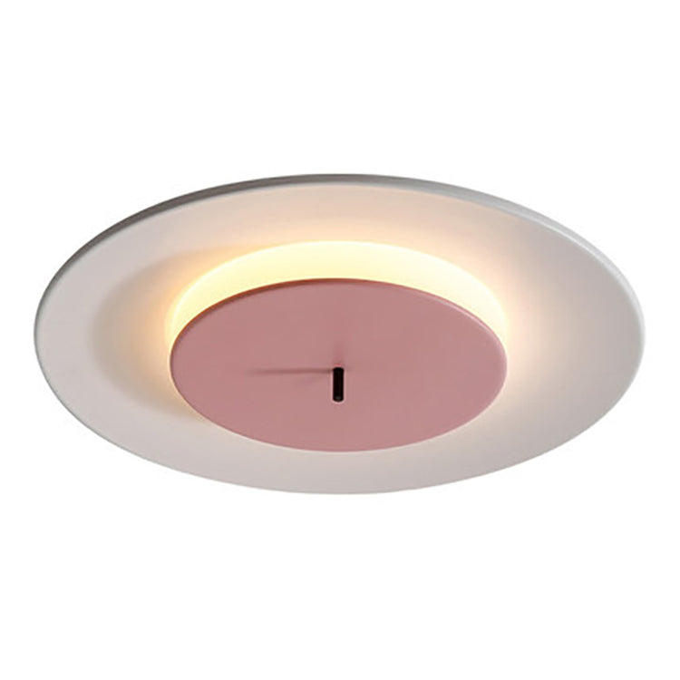 Metal Circle Ceiling Light Fixture Nordic-Style LED Ceiling Mounted Fixture