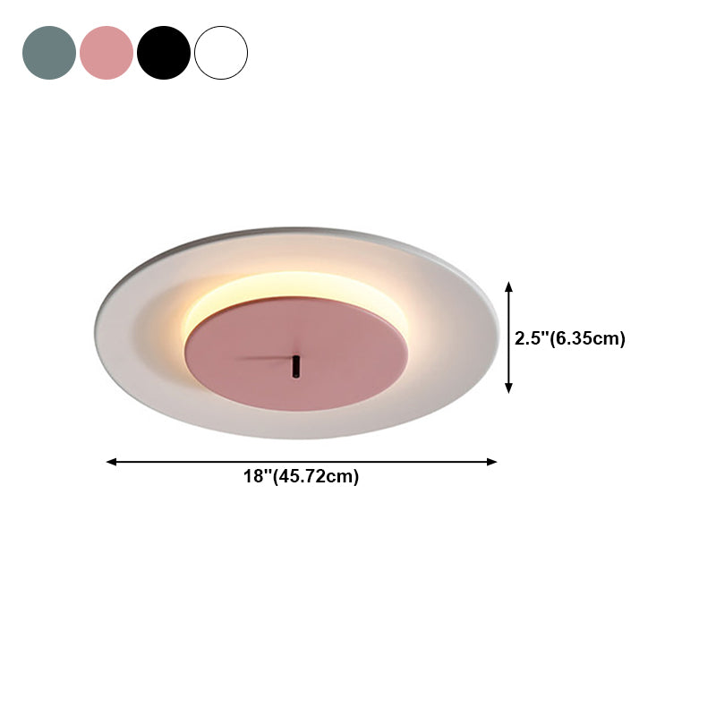 Metalen cirkel plafond verlichtingsarmatuur Noordse LED-plafond gemonteerd armatuur