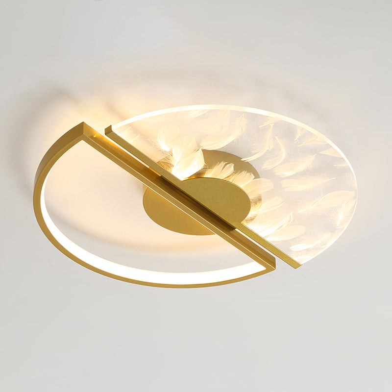 Light a soffitto di piume Nordic Light LED ROULD LED Monte Luce per soggiorno