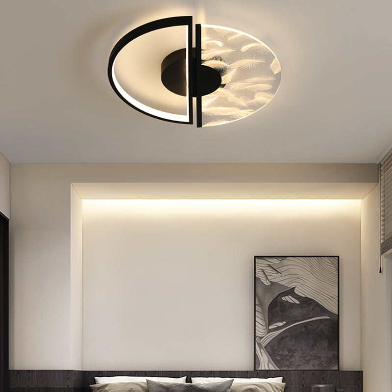 Light a soffitto di piume Nordic Light LED ROULD LED Monte Luce per soggiorno