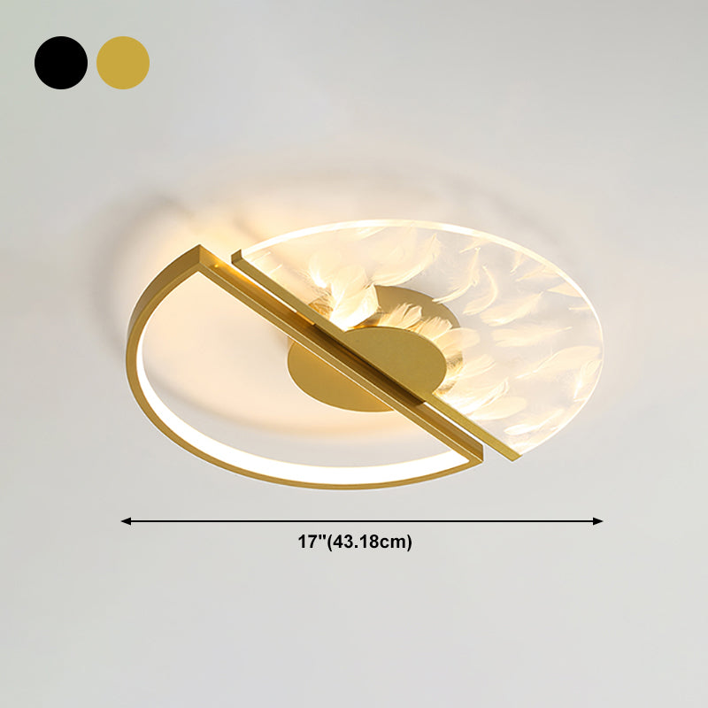 Nordic veren plafond licht metaal ronde led spoeling mount licht voor woonkamer