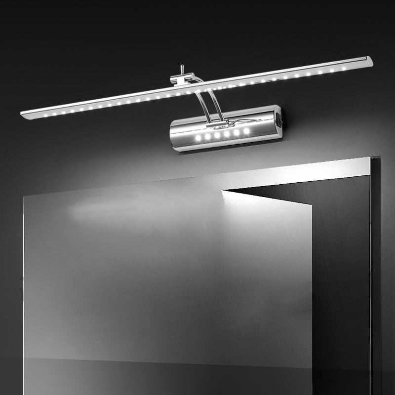 Lineaire vorm Modern ijdelheid licht metaal 1 licht LED spiegellicht voor badkamer in zilver