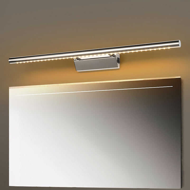 Lineaire vorm Modern ijdelheid licht metaal 1 licht LED spiegellicht voor badkamer in zilver