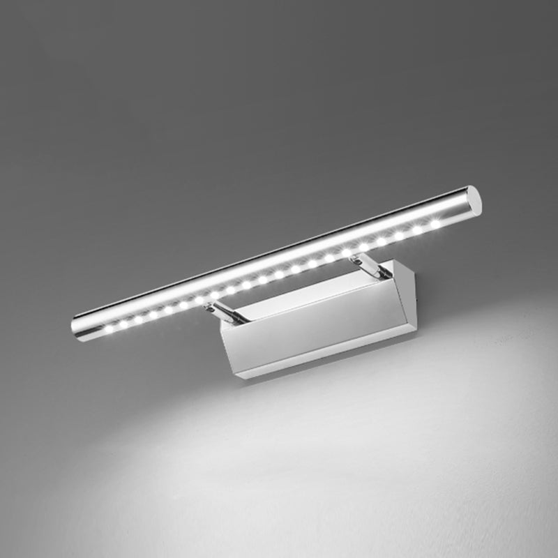 Lineaire vorm Modern ijdelheid licht metaal 1 licht LED spiegellicht voor badkamer in zilver