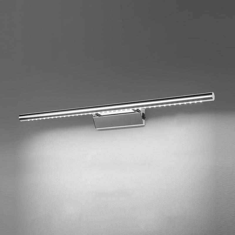 Lineaire vorm Modern ijdelheid licht metaal 1 licht LED spiegellicht voor badkamer in zilver