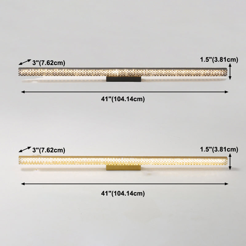 Minimalistische stijl ijzeren ijdelheid spiegel lichte geometrie rechthoek LED ijdelheid lamp voor slaapkamer