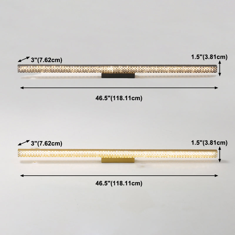 Minimalistische stijl ijzeren ijdelheid spiegel lichte geometrie rechthoek LED ijdelheid lamp voor slaapkamer