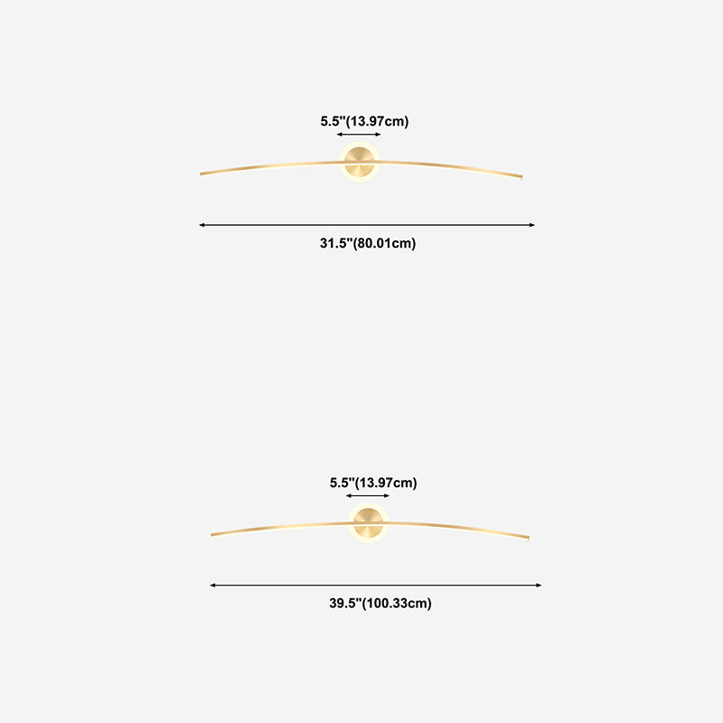 Iluminación de pared de forma lineal estilo moderno de metal 2 luz de luz de luz para baño de ducha