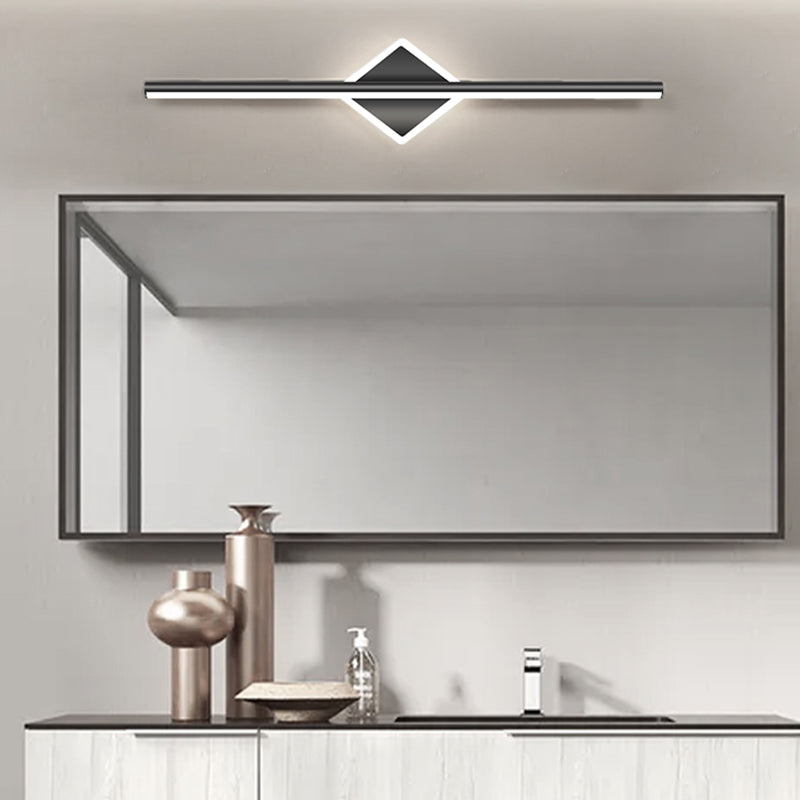 Moderne stijl lineaire vorm muur sconce metaal 2 lichte sconce licht voor badkamer