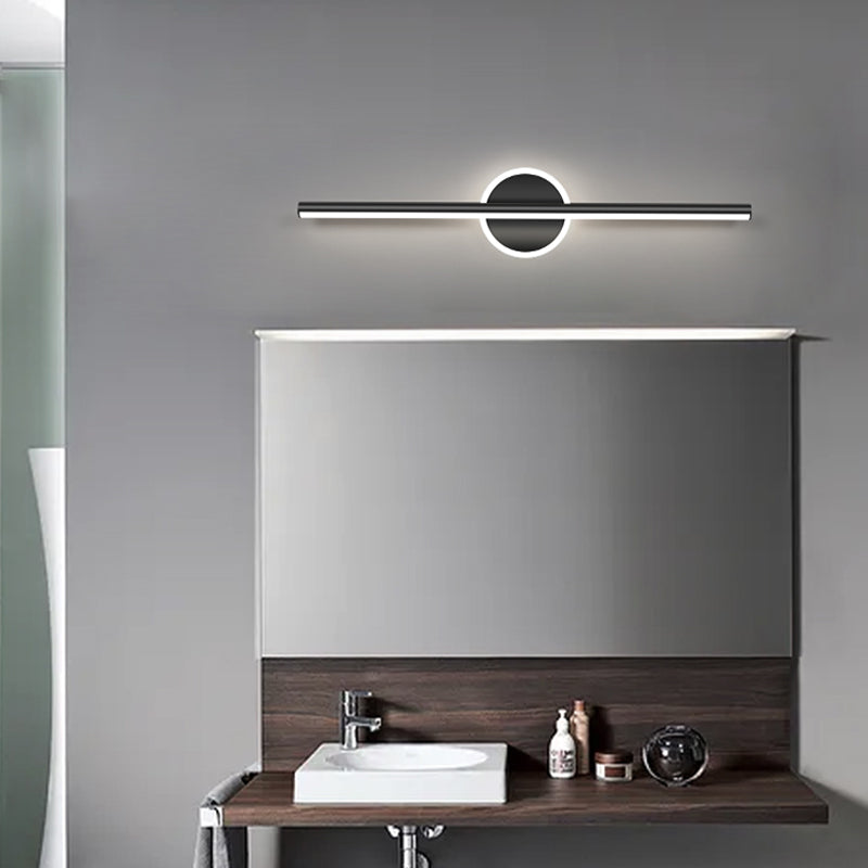 Moderne stijl lineaire vorm muur sconce metaal 2 lichte sconce licht voor badkamer