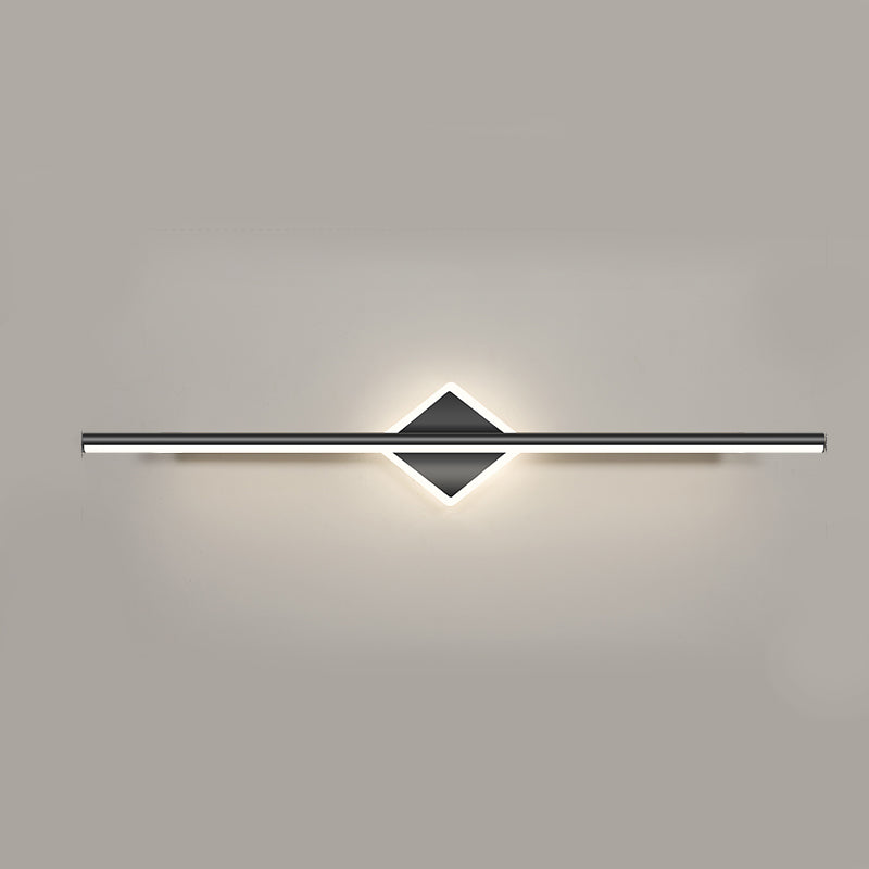 Moderne stijl lineaire vorm muur sconce metaal 2 lichte sconce licht voor badkamer