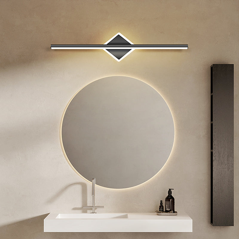 Moderne stijl lineaire vorm muur sconce metaal 2 lichte sconce licht voor badkamer