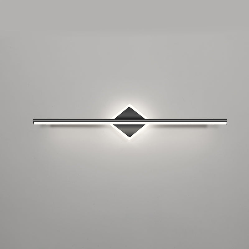 Moderne stijl lineaire vorm muur sconce metaal 2 lichte sconce licht voor badkamer