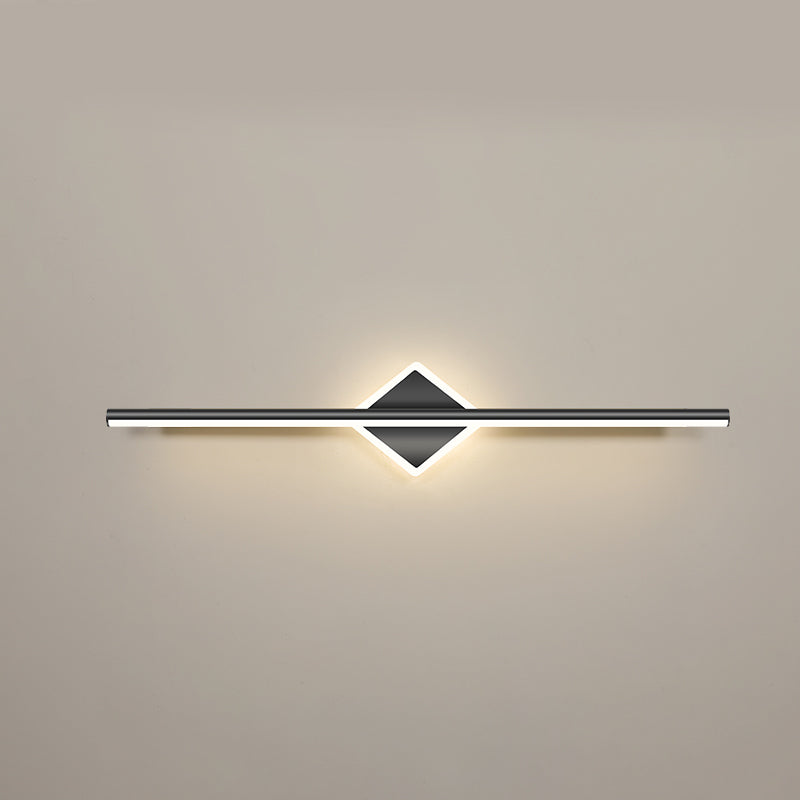 Moderne stijl lineaire vorm muur sconce metaal 2 lichte sconce licht voor badkamer