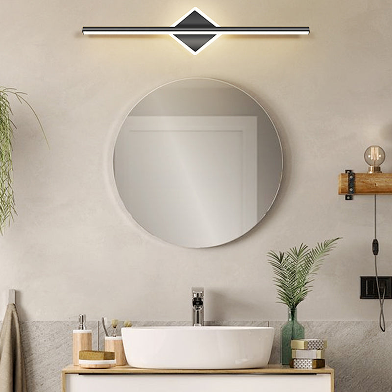 Moderne stijl lineaire vorm muur sconce metaal 2 lichte sconce licht voor badkamer