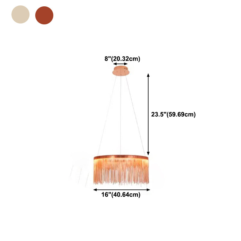 Postmoderne stijl aluminium kwastje kroonluchter Noordse minimalistische hanglamp voor slaapkamer