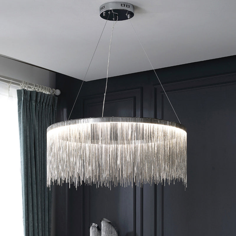 Postmodern Style Tassel Chandelier Light Nordic Minimalist Style Pendant Lamp for Bedroom