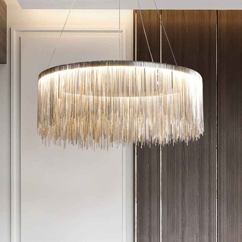 Postmodern Style Tassel Chandelier Light Nordic Minimalist Style Pendant Lamp for Bedroom