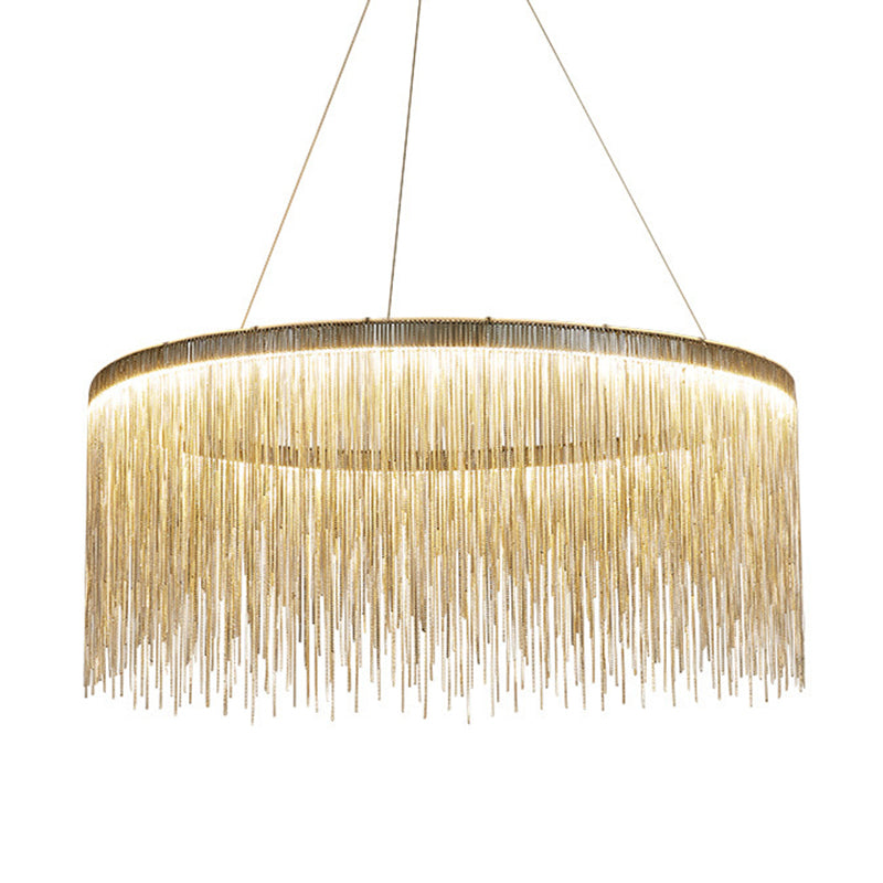 Postmodern Style Tassel Chandelier Light Nordic Minimalist Style Pendant Lamp for Bedroom